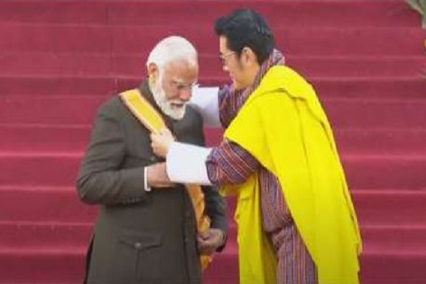 भूटान ने पीएम मोदी को दिया सर्वोच्च नागरिक सम्मान, ‘Order of the Druk Gyalpo’ से नवाजा