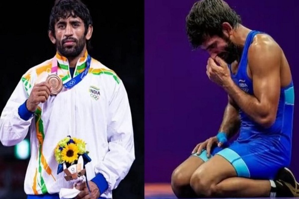 बजरंग पुनिया को झटका : नाडा ने ओलम्पिक कांस्य विजेता पहलवान पर लगाया 4 वर्ष का प्रतिबंध